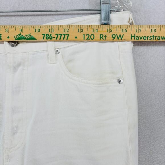 CITIZENS OF HUMANITY Jeans 29 Charlotte High Rise Straight Buttonfly White USA - Picture 11 of 16